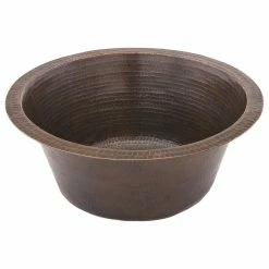 Hot Sale 🥰 Premier Copper Products 16" Round 🔨 Hammered Copper Bar Sink With 2" Drain Size, 3.5" 🔥