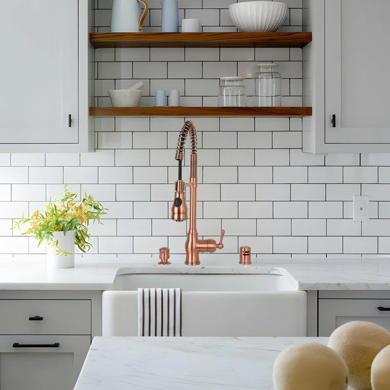 Top 10 π Akicon Copper Pre-Rinse Spring Kitchen Faucet With Pull Down Sprayer π 4 Top 10 π Akicon Copper Pre-Rinse Spring Kitchen Faucet With Pull Down Sprayer π - Image 2