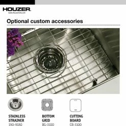 Best reviews of 🎉 Houzer Inc. Houzer MS-1708-1 Club Undermount Stainless Steel Square Bowl Bar/Prep Sink ✔️ -kitchen fixtures Shop 0a8101670682ea11 6857 w800 h800 b0 p0