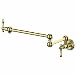 New 👍 ZLINE Kitchen And Bath ZLINE Rembrandt Pot Filler, REM-FPF, Polished Gold 👍