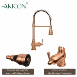 Top 10 π Akicon Copper Pre-Rinse Spring Kitchen Faucet With Pull Down Sprayer π 12 Top 10 π Akicon Copper Pre-Rinse Spring Kitchen Faucet With Pull Down Sprayer π -kitchen fixtures Shop 0fa1c97c02345283 7105 w800 h800 b1 p0