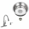 Wholesale 🔥 Magnus Stainless Steel 18-Gauge Single Bowl Round Bar Sink, Gooseneck Kitchen Faucet 🔔 -kitchen fixtures Shop 0fe1c52406bdfcc0 9974 w800 h800 b1 p0