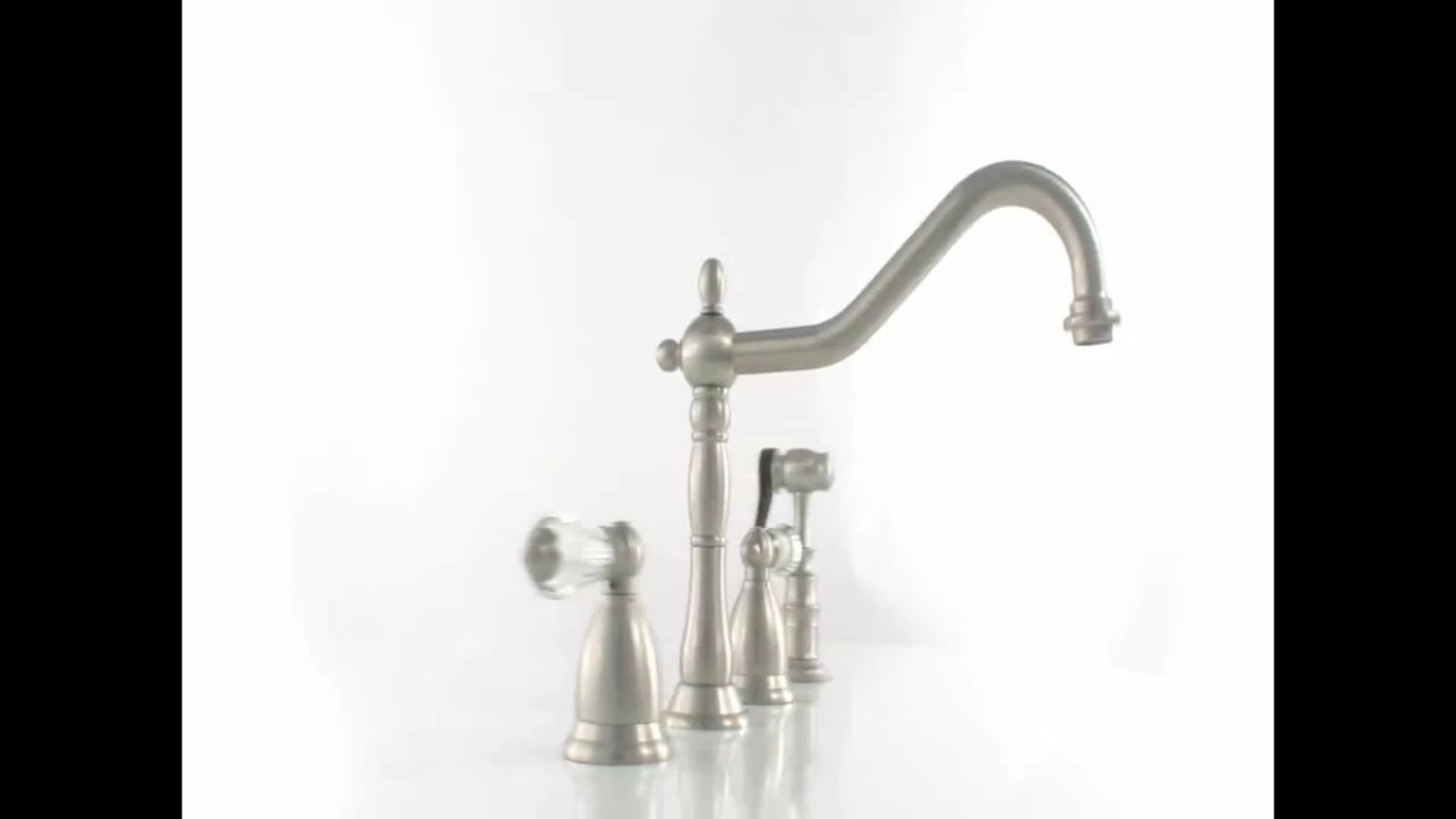 Wholesale ✨ Kingston Brass Bridge Kitchen Faucet With Brass Sprayer, Brushed Nickel ✨ 4 Wholesale ✨ Kingston Brass Bridge Kitchen Faucet With Brass Sprayer, Brushed Nickel ✨ - Image 2