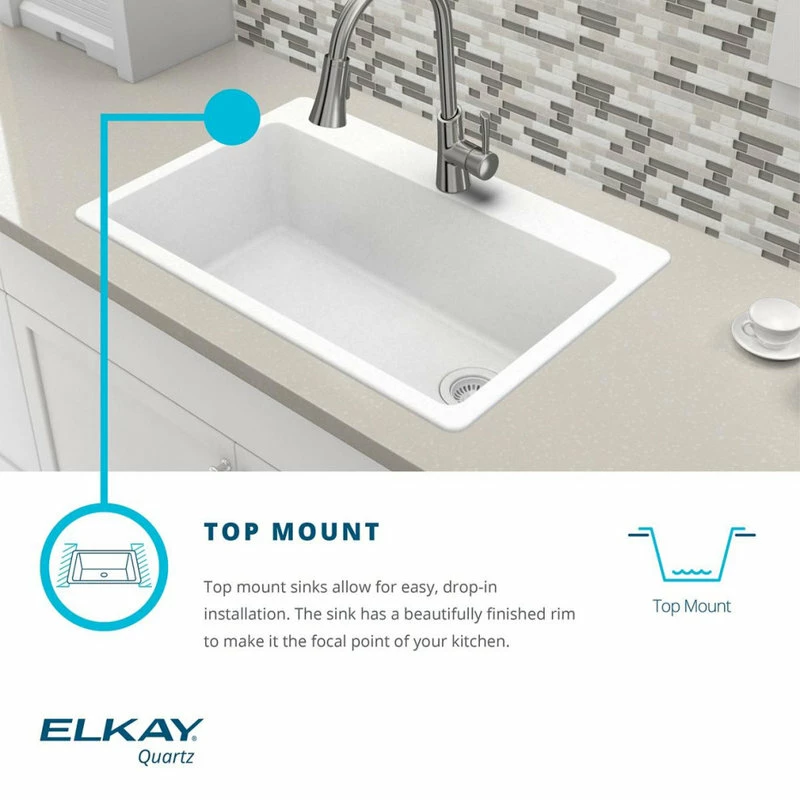 Cheapest π Elkay ELG252212PDGS0 Quartz Classic 25" Laundry Sink With Perfect Drain, Greystone π 8 Cheapest π Elkay ELG252212PDGS0 Quartz Classic 25" Laundry Sink With Perfect Drain, Greystone π - Image 6