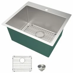 Top 10 ✔️ Transolid Dual-Mount Utility Sink Kit, Brushed Stainless, Sink, Bottom Grid And 🎉