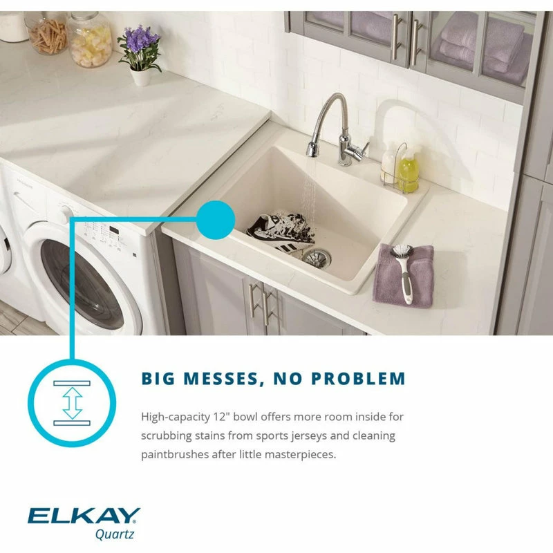 Cheapest π Elkay ELG252212PDGS0 Quartz Classic 25" Laundry Sink With Perfect Drain, Greystone π 10 Cheapest π Elkay ELG252212PDGS0 Quartz Classic 25" Laundry Sink With Perfect Drain, Greystone π - Image 8