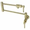Wholesale 😍 Kingston Brass KS4107DL Concord Wall Mount Pot Filler, Brushed Brass 🎁
