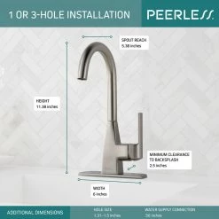Deals 😉 Delta Faucet Delta Xander Single Handle Bar Faucet, Stainless, P1819LF-SS 👍 -kitchen fixtures Shop 2cc174f50cd1aa21 9020 w800 h800 b0 p0