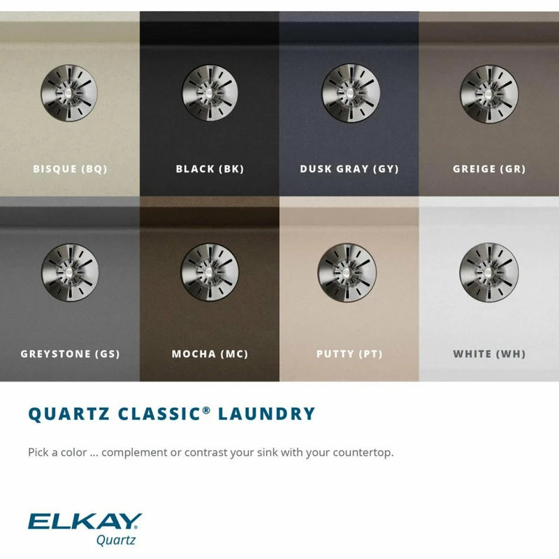 Cheapest π Elkay ELG252212PDGS0 Quartz Classic 25" Laundry Sink With Perfect Drain, Greystone π 6 Cheapest π Elkay ELG252212PDGS0 Quartz Classic 25" Laundry Sink With Perfect Drain, Greystone π - Image 4