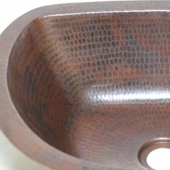 Discount 👍 Tesorotarasco 17" Oval Flat Back Copper Sink Handmade, Hand Made Copper, 🔨 Hammered Copper 🎁 -kitchen fixtures Shop 3621f837058dbe23 8503 w800 h800 b0 p0