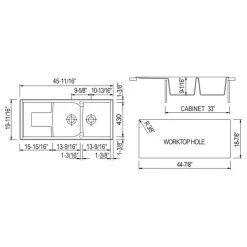 Best Pirce π Alfi Trade ALFI 46" Double Bowl Granite Composite Kitchen Sink With Drainboard, Black β 12 Best Pirce π Alfi Trade ALFI 46" Double Bowl Granite Composite Kitchen Sink With Drainboard, Black β -kitchen fixtures Shop 37c142ed0d1fc19e 9878 w800 h800 b1 p0