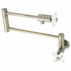Buy 🎉 Kingston Brass KS4106PX Metropolitan Wall Mount Pot Filler, Polished Nickel 🎉