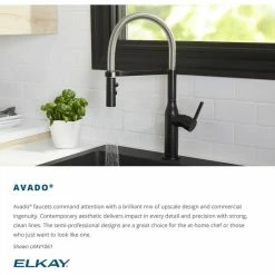 Top 10 🛒 Elkay Avado 1.8 GPM Pullout Spray 1 Hole Bar Faucet Matte Black, LKAV3032MB ⭐ -kitchen fixtures Shop 3ca1245c0f313ca2 3870 w800 h800 b0 p0