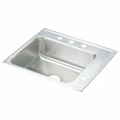Budget 🛒 Elkay DRKAD222055R4 Lustertone Classic Stainless Steel 22" Drop-in Classroom ADA Sink 🎉