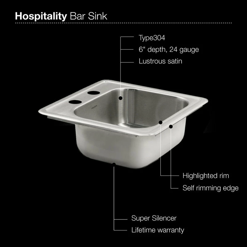 Best Pirce π€© Houzer Inc. Houzer 1515-6BS Hospitality Bar Sink π 5 Best Pirce π€© Houzer Inc. Houzer 1515-6BS Hospitality Bar Sink π - Image 3