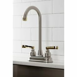 Top 10 🎁 Kingston Brass KB8499FL Bar Faucet, Brushed Nickel/Polished Brass 🎉 -kitchen fixtures Shop 433137a1013a57fe 0167 w800 h800 b0 p0
