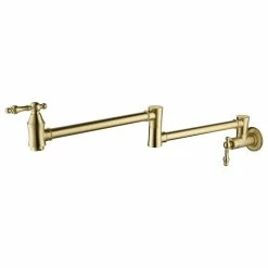Coupon 👍 Givingtree Pot Filler Brushed Gold Faucet Wall Mount 👏
