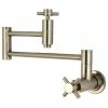 Discount ❤️ Kingston Brass Wall Mount Pot Filler Kitchen Faucet, Brushed Nickel 🧨 -kitchen fixtures Shop 4d41a55a0e7eba71 6799 w800 h800 b1 p0