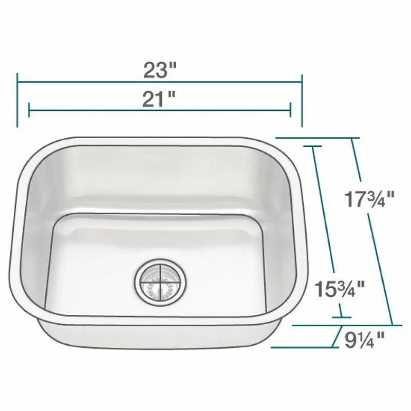 Budget π MR Direct Sinks And Faucets 2318 Single Bowl Stainless Steel Kitchen Sink, 16-Gauge, Ensemble π 5 Budget π MR Direct Sinks And Faucets 2318 Single Bowl Stainless Steel Kitchen Sink, 16-Gauge, Ensemble π - Image 3