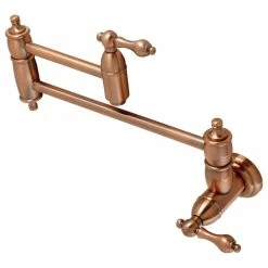 Best reviews of 🎁 Kingston Brass KS310ALAC Restoration Wall Mount Pot Filler Kitchen Faucet, Antique Copper ⌛