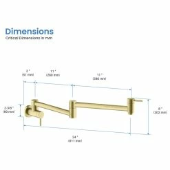 Cheapest 🛒 Kibi USA Circular Pot Filler, Brushed Gold 💯 -kitchen fixtures Shop 5691570f02d069ca 6125 w800 h800 b1 p0