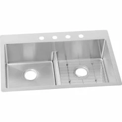 Budget π Elkay ECTSRA33229TBG1 Crosstown Stainless Steel 33" Sink Kit With Aqua Divide 1 Hole π 14 Budget π Elkay ECTSRA33229TBG1 Crosstown Stainless Steel 33" Sink Kit With Aqua Divide 1 Hole π -kitchen fixtures Shop 57015f930e601aa0 5392 w800 h800 b1 p0
