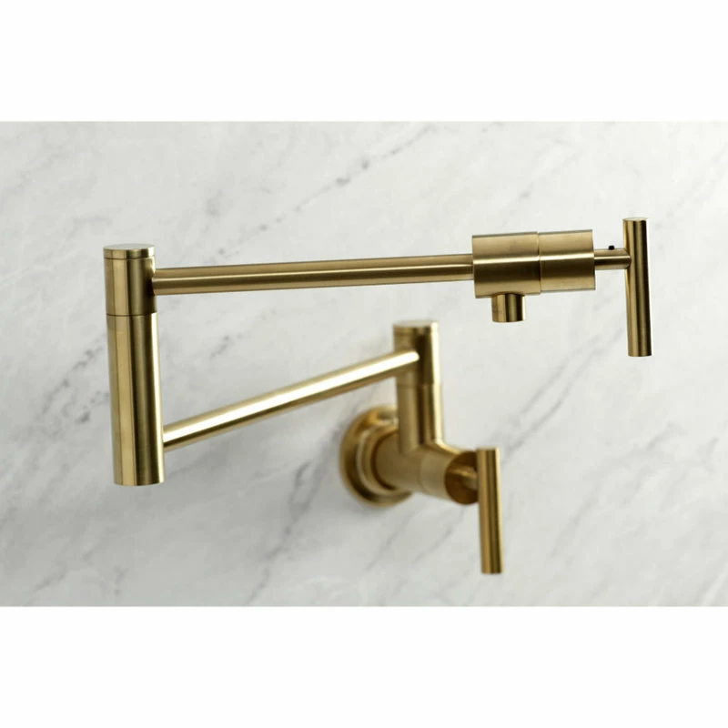 Best Sale π Kingston Brass KS4107CML Manhattan Wall Mount Pot Filler, Brushed Brass β 5 Best Sale π Kingston Brass KS4107CML Manhattan Wall Mount Pot Filler, Brushed Brass β - Image 3