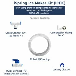 Cheap 🔥 ISpring Water Systems ISpring Plastic Reverse Osmosis Water System Refrigerator Connection Kit ✔️ -kitchen fixtures Shop 5c3157040a678a72 2430 w800 h800 b1 p0