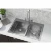 Budget 🎉 Elkay ECTSRA33229TBG1 Crosstown Stainless Steel 33" Sink Kit With Aqua Divide 1 Hole 😉