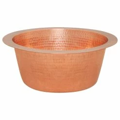 Best Sale 🌟 Premier Copper Products BR12PC2 12" Round 🔨 Hammered Copper Bar Sink 🤩