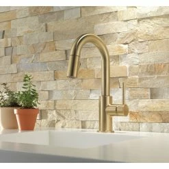 Coupon 🌟 Delta Faucet Delta Trinsic Single Handle Pull-Down Bar / Prep Faucet, Champagne Bronze 👏 -kitchen fixtures Shop 74d1a6510cbf4248 5452 w800 h800 b0 p0