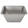 Hot Sale ✨ Premier Copper Products Square 🔨 Hammered Copper Bar/Prep Sink In Electroless Nickel With 2" Drain Size, 2 😀 -kitchen fixtures Shop 7641b61d00774c92 8236 w800 h800 b1 p0