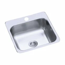 Cheapest 🌟 Sterling B153-1 1 Hole 15" Single Basin Drop In Stainless Steel - Stainless 🔥