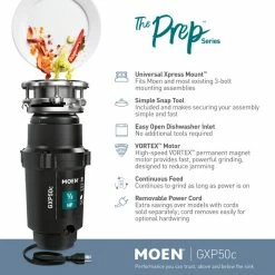 Top 10 🛒 Moen GXP50C GX Pro 1/2 HP Continuous Garbage Disposal - Stainless Steel ⭐ -kitchen fixtures Shop 8081b69d010b357f 6578 w800 h800 b0 p0