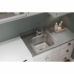 Deals 👏 Elkay DPC12020103 Dayton Stainless Steel 20" X 20" Drop-in Laundry Sink 🔔