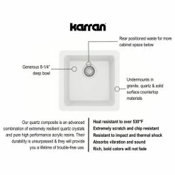 Coupon π Karran Undermount Quartz Composite 17" Bar Single Bowl Sink, White π₯ 15 Coupon π Karran Undermount Quartz Composite 17" Bar Single Bowl Sink, White π₯ -kitchen fixtures Shop 87f19daf02a11e5e 8139 w800 h800 b1 p0