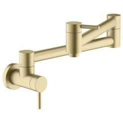 Cheapest 🛒 Kibi USA Circular Pot Filler, Brushed Gold 💯