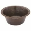 Flash Sale ⭐ Premier Copper Products 16" Round 🔨 Hammered Copper Bar Sink With 2" Drain Size, 2" 😀 -kitchen fixtures Shop 96117c2900774c82 4569 w800 h800 b1 p0