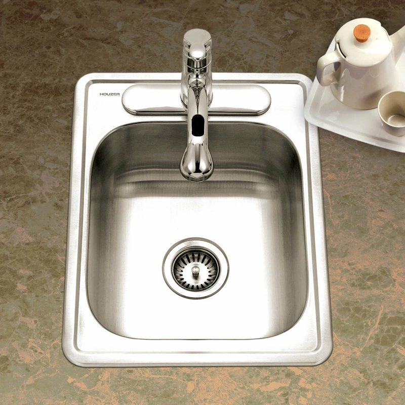Budget π Houzer Inc. Houzer A1722-7BS-1 ADA Glowtone Stainless Steel 3-Hole Bar/Prep Sink π₯° 4 Budget π Houzer Inc. Houzer A1722-7BS-1 ADA Glowtone Stainless Steel 3-Hole Bar/Prep Sink π₯° - Image 2