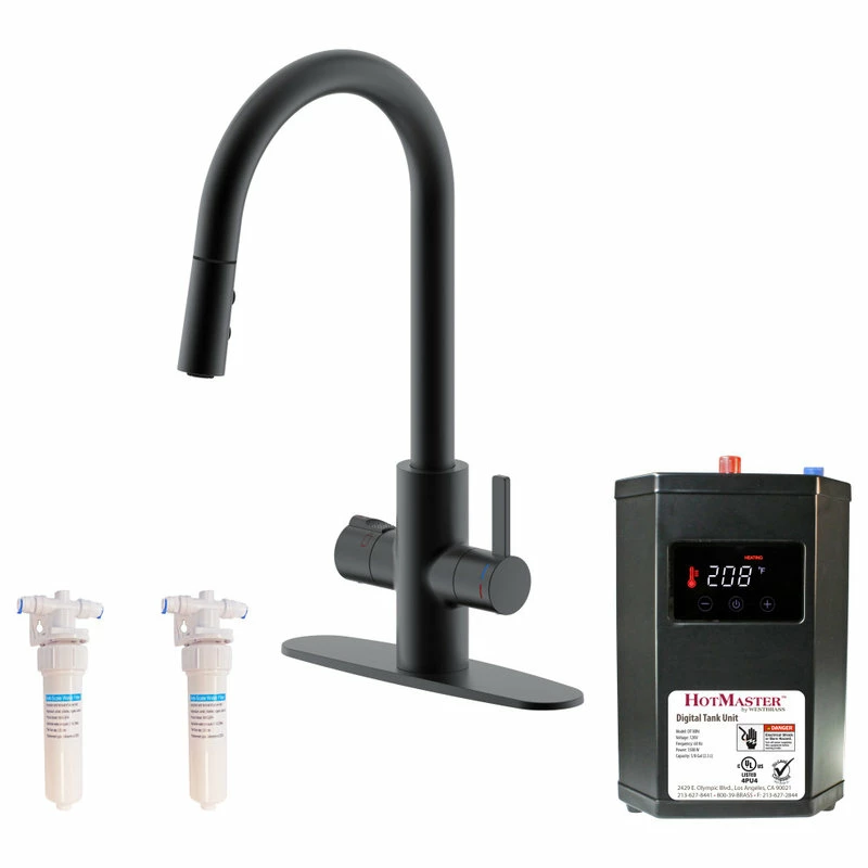 Wholesale β€οΈ Westbrass HotMaster 4 In 1 Instant Hot Kitchen Faucet With Tank, Matte Black π€© 4 Wholesale β€οΈ Westbrass HotMaster 4 In 1 Instant Hot Kitchen Faucet With Tank, Matte Black π€© - Image 2