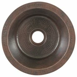 Outlet 🎁 Premier Copper Products 12" Round 🔨 Hammered Copper Bar Sink With 2" Drain Size, Oil Rubbed Bronze 💯 -kitchen fixtures Shop 9ba1db1a00774c8d 8186 w800 h800 b1 p0