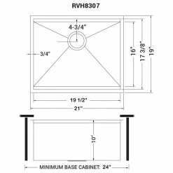 Discount 🤩 Ruvati 21-inch Workstation Sink Undermount 16 Gauge Ledge Stainless Steel - RVH8307 🎁 -kitchen fixtures Shop 9ea1046300bfacbf 7693 w800 h800 b1 p0