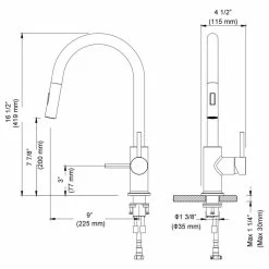 Cheapest 🛒 Blossom Kitchen & Bath Supply Brass Single Handle Pull Out Kitchen Faucet, Brush Nickel 🥰 -kitchen fixtures Shop a3b18edd0e480774 4393 w800 h800 b1 p0