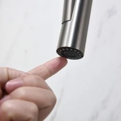 Cheapest 🛒 Blossom Kitchen & Bath Supply Brass Single Handle Pull Out Kitchen Faucet, Brush Nickel 🥰 -kitchen fixtures Shop a6f10a730e480778 4393 w800 h800 b0 p0