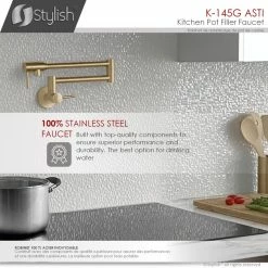 Promo π STYLISH Stainless Steel Wall Mount Pot Filler Folding Stretchable π 21 Promo π STYLISH Stainless Steel Wall Mount Pot Filler Folding Stretchable π -kitchen fixtures Shop ab51012100e760c9 9961 w800 h800 b0 p0