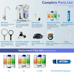 Discount ❤️ ISpring 500GPD Tankless Commercial Reverse Osmosis System, 1.5:1 Low Waste 👏 -kitchen fixtures Shop b57192530206b473 0343 w800 h800 b0 p0