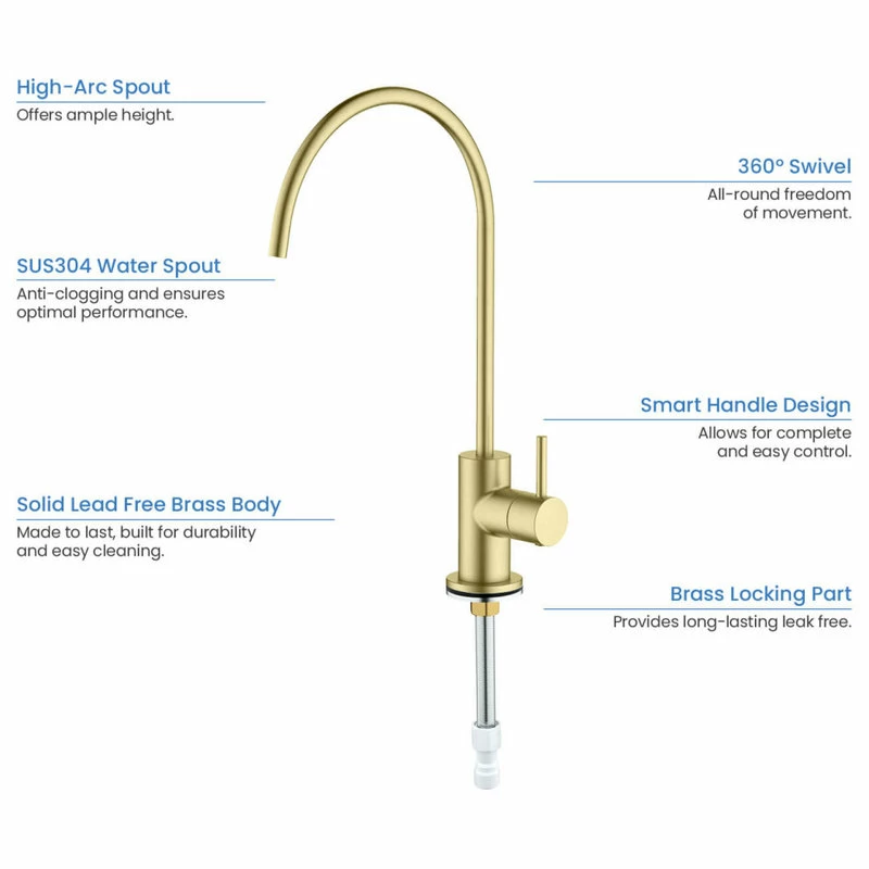 New π Kibi USA Circular Water Filtration Faucet, Brushed Gold π₯ 8 New π Kibi USA Circular Water Filtration Faucet, Brushed Gold π₯ - Image 6