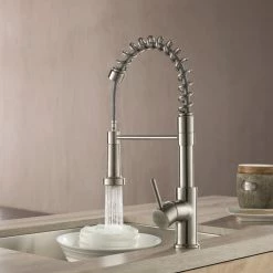 Wholesale ❤️ Blossom Kitchen & Bath Supply Blossom Lead Free, Solid Brass, Single Handle, Pull Out Kitchen Faucet, Brush Ni 🌟 -kitchen fixtures Shop b9e1573a0e4db823 9742 w800 h800 b0 p0