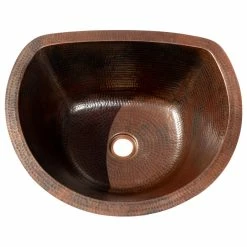 Discount 👍 Tesorotarasco 17" Oval Flat Back Copper Sink Handmade, Hand Made Copper, 🔨 Hammered Copper 🎁 -kitchen fixtures Shop ba210e500374315c 8503 w800 h800 b1 p0