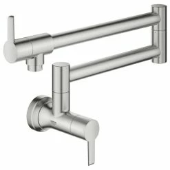 Cheap 🎉 GROHE US Grohe 31 075 2 Zedra 1.75 GPM Wall Mounted Pot Filler - SuperSteel ❤️ -kitchen fixtures Shop c4f170ac0de85acc 7671 w800 h800 b1 p0